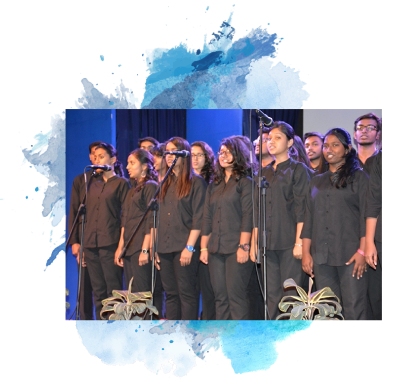 University choir performing anthem